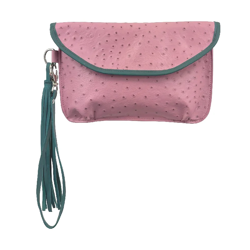 Kid's Crossbody/Clutch -Detachable Strap - Pink