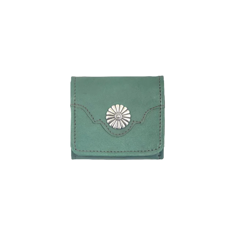 Kid's Small Ladies Tri-Fold Wallet - Light Turquoise