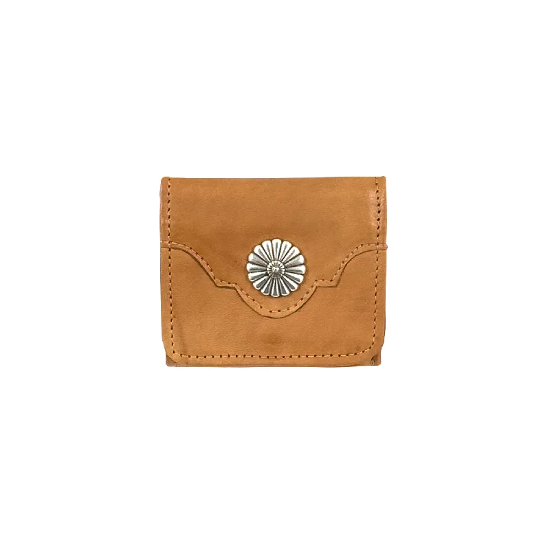 Kid's Small Ladies Tri-Fold Wallet - Natural Tan