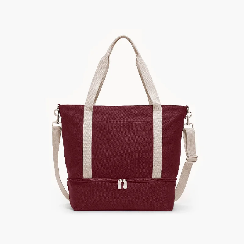 Catalina Deluxe Tote - Eco Friendly Canvas - Cabernet