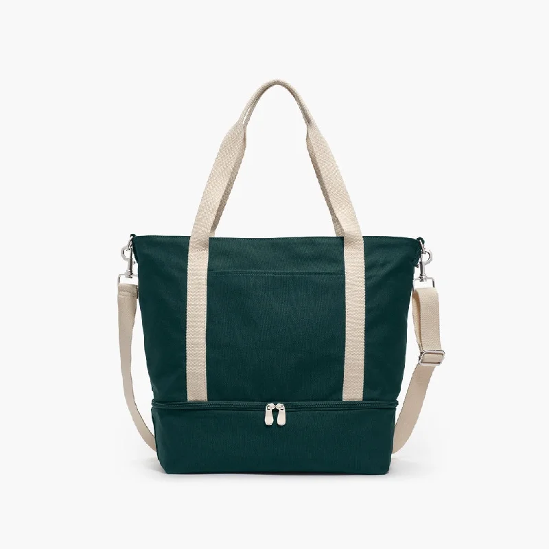 Catalina Deluxe Tote - Eco Friendly Canvas - Dark Green