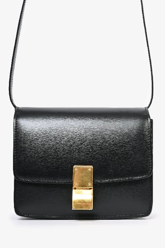 Celine Black Leather Small Box Crossbody Bag