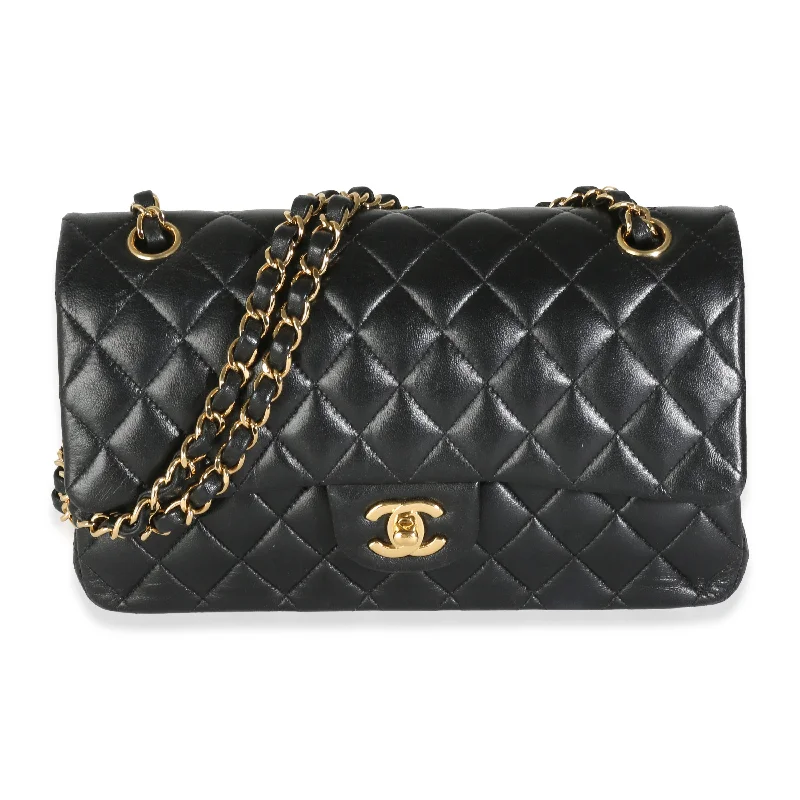 Chanel Black Quilted Lambskin Medium Classic Double Flap Bag