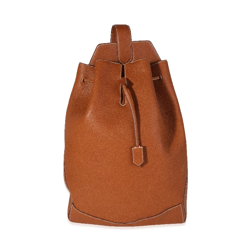 Hermès Fauve Barenia Faubourg Flash Sailor Backpack PHW