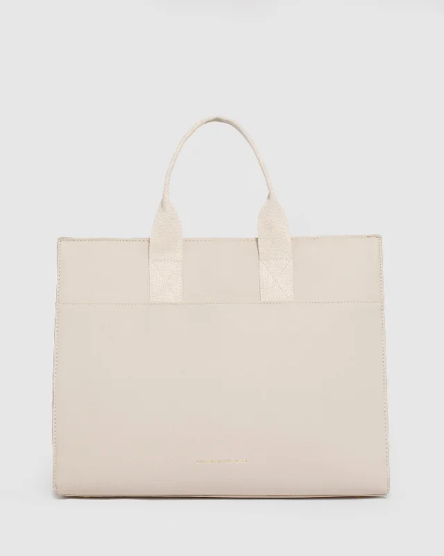 Ivory Bonnie Square Tech Tote Bag