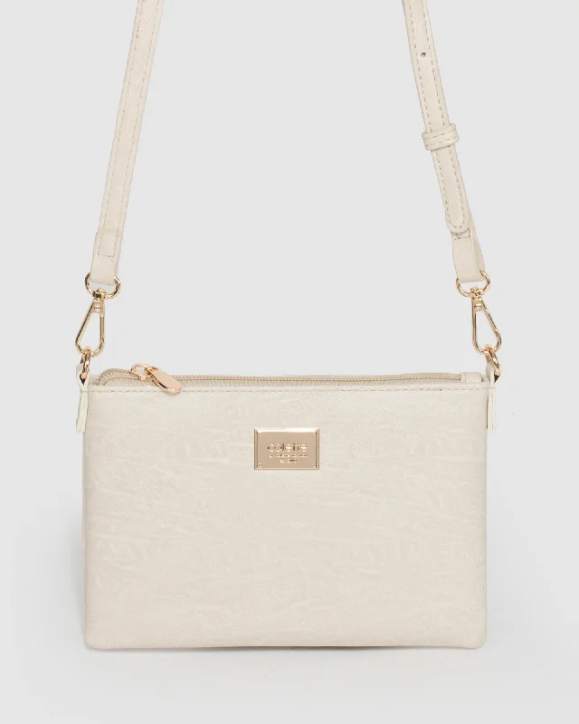 Ivory Peta Strap Crossbody Bag