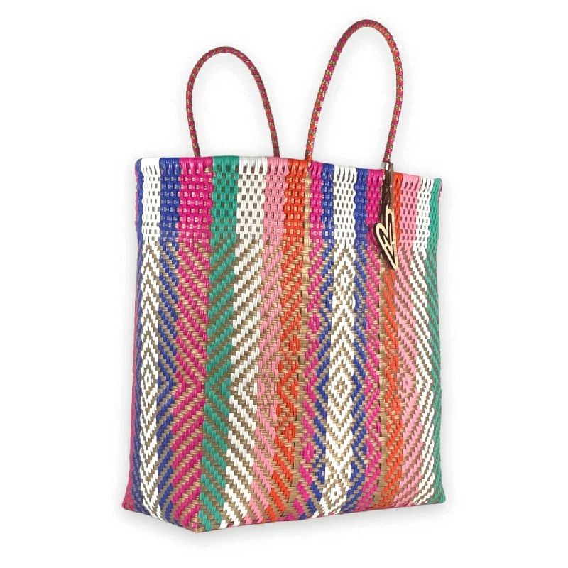 Maria Victoria | Lilac Roller Totes | Upcycled, Handwoven, Multicolor Tote