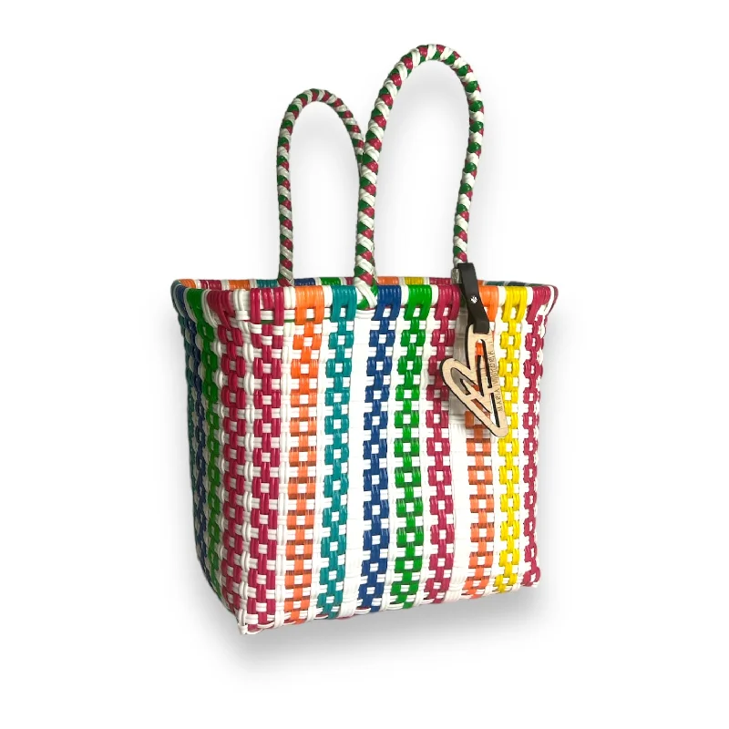 Maria Victoria | Rainbow Tote | Upcycled, Handwoven, Multicolor Mini Tote