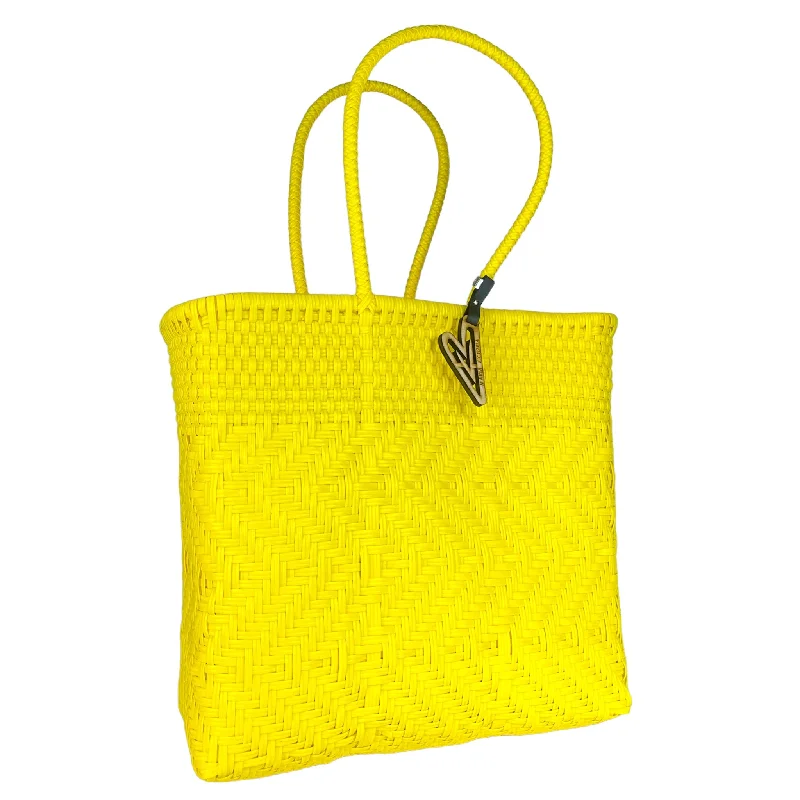 Maria Victoria | Canary | Upcycled, Handwoven, Multicolor Tote