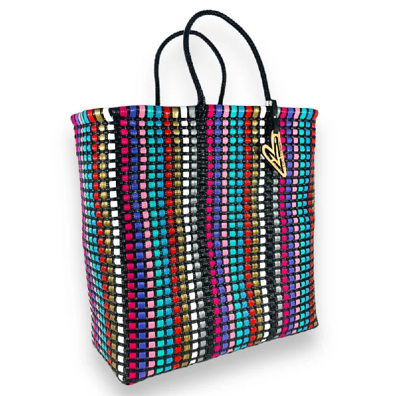 Maria Victoria | Dragon Fruit Tote | Upcycled, Handwoven, Multicolor Tote