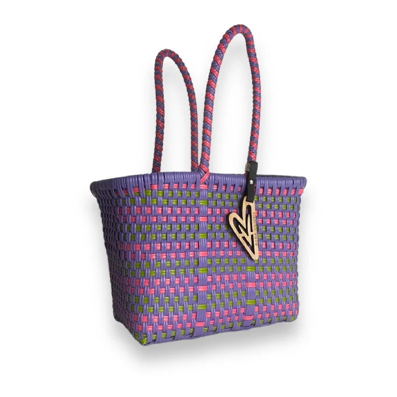 Maria Victoria | Beach Tote | Upcycled, Handwoven, Multicolor Mini Tote