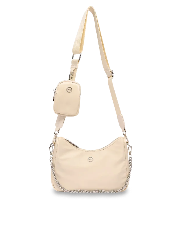 Mocha Ebby Crossbody Bag - Cream