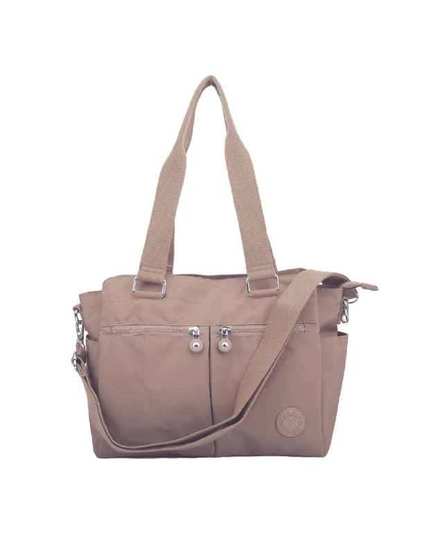 NY2001 Naomi Nylon Three Compartment Satchel Bag