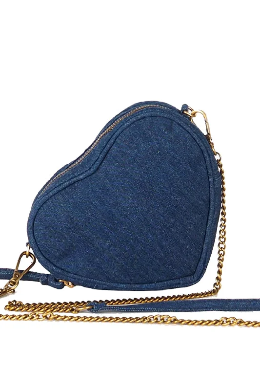 Denim Rebel Heart Crossbody Bag