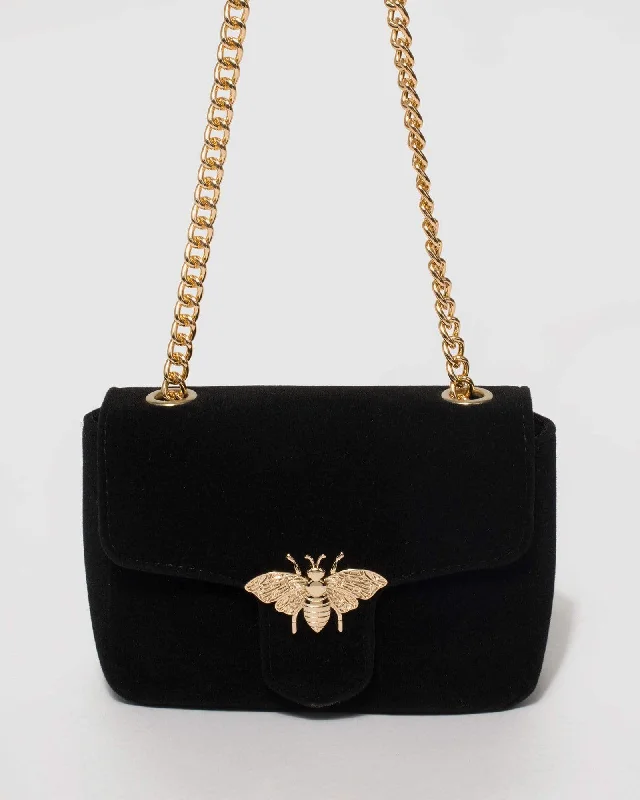 Black Diana Bug Crossbody Bag