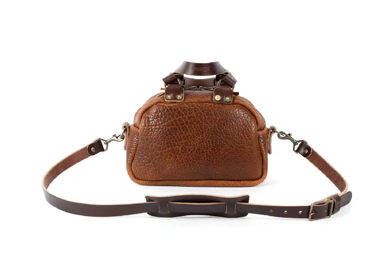 HOFFMAN LEATHER CROSSBODY BAG - MINI - COGNAC BISON