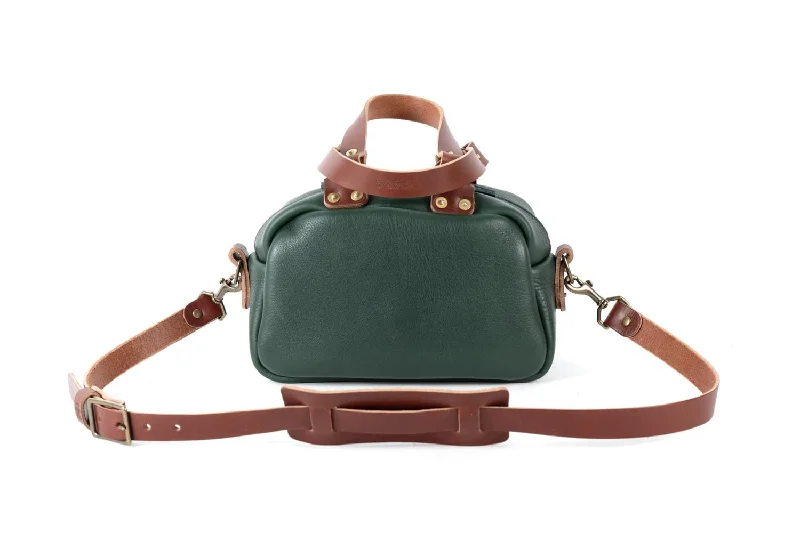 HOFFMAN LEATHER CROSSBODY BAG - MINI - FOREST GREEN