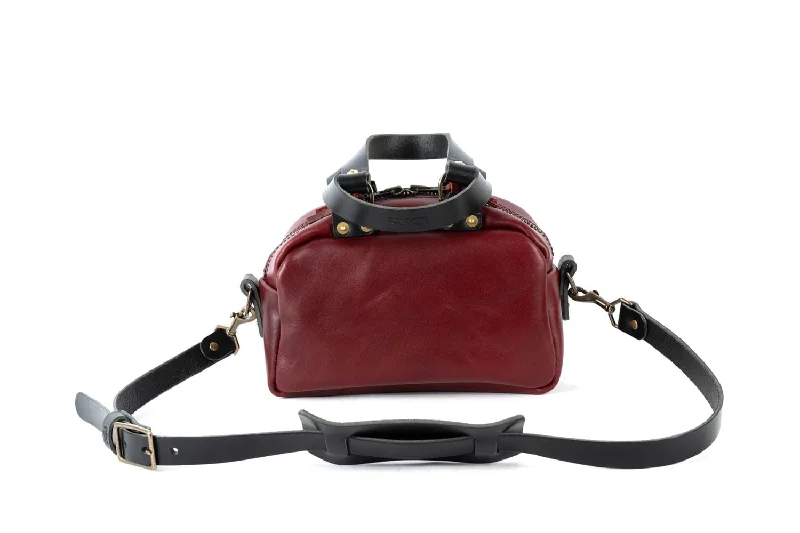 HOFFMAN LEATHER CROSSBODY BAG - MINI - OXBLOOD