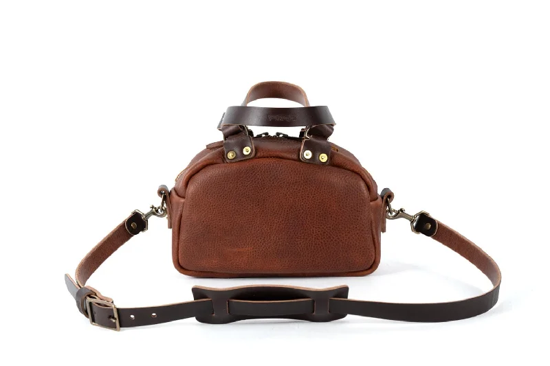 HOFFMAN LEATHER CROSSBODY BAG - MINI - SADDLE