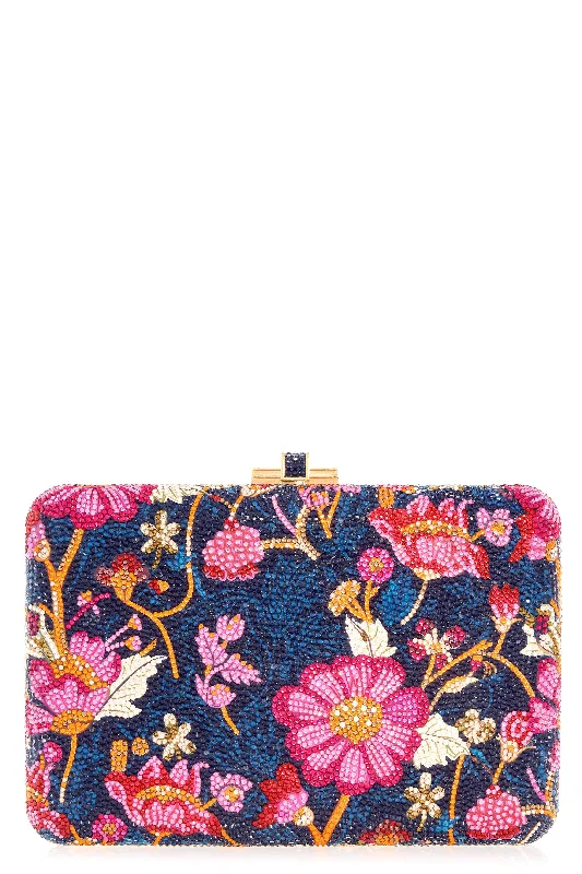 Slim Slide Clutch - Champagne Dark Indigo