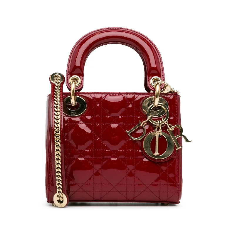 Dior Mini Patent Cannage Lady Dior (SHG-nahdcS)