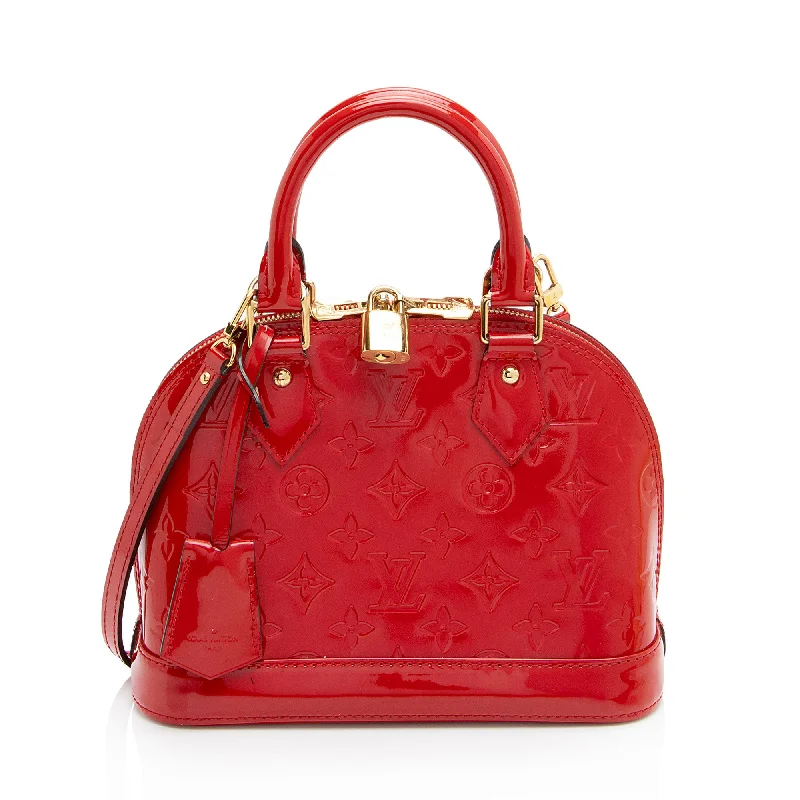 Louis Vuitton Monogram Vernis Alma BB Satchel (SHF-Rw84C7)