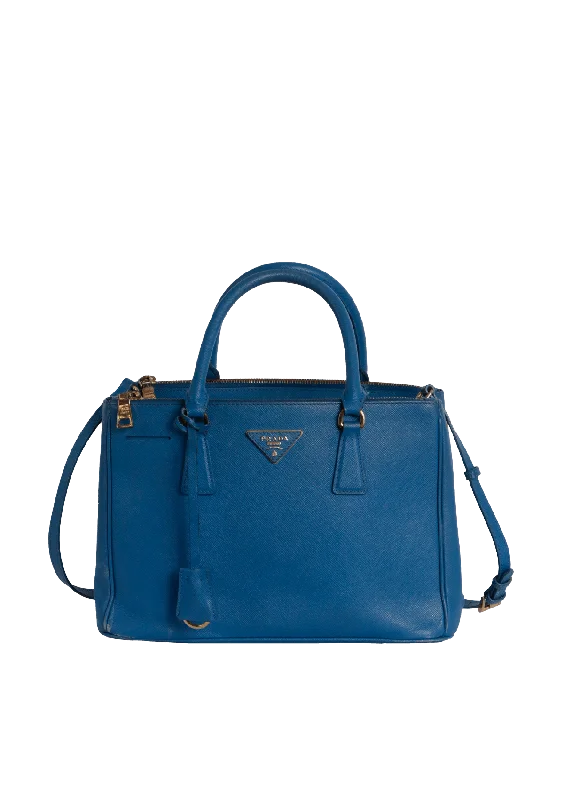 SMALL SAFFIANO LUX DOUBLE ZIP GALLERIA